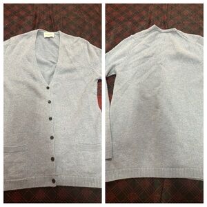 Eric Bompard cashmere cardigan sweater 
Size XL
Pit to pit: 17”
Length: ~27”